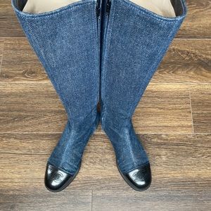 CHANEL Denim CC High Boot
